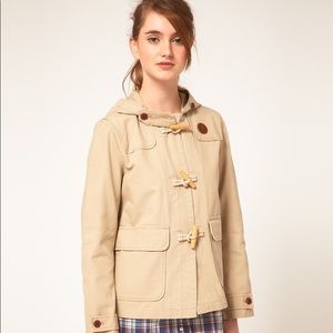 Fred perry tan duffle jacket with hood